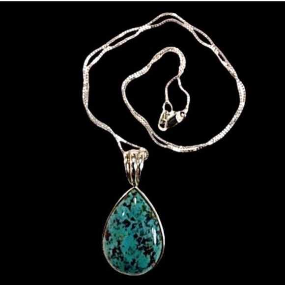Genuine Whitney Kelly Turquoise Sterling Silver Necklace - Picture 10 of 12